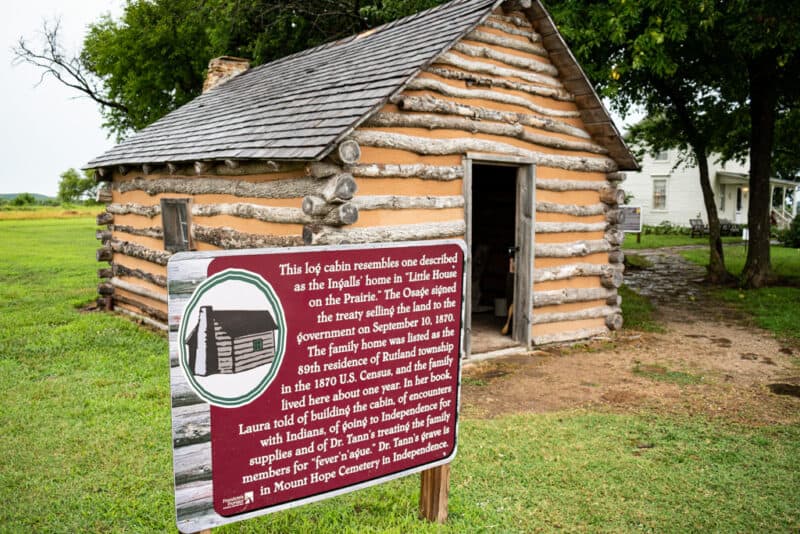 Little House on the Prairie Log Cabin Replica, one of the many things to do in Independence, Kansas
