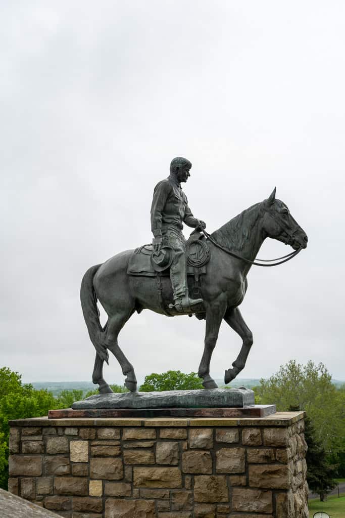 Will Rogers Statue at Will Rogers Memorial Museum