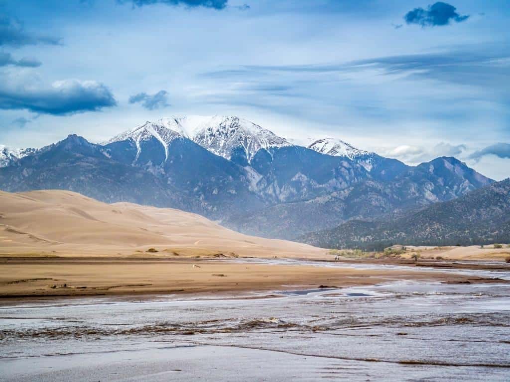 Medano Creek at
Great Sand Dunes National Park in Colorado