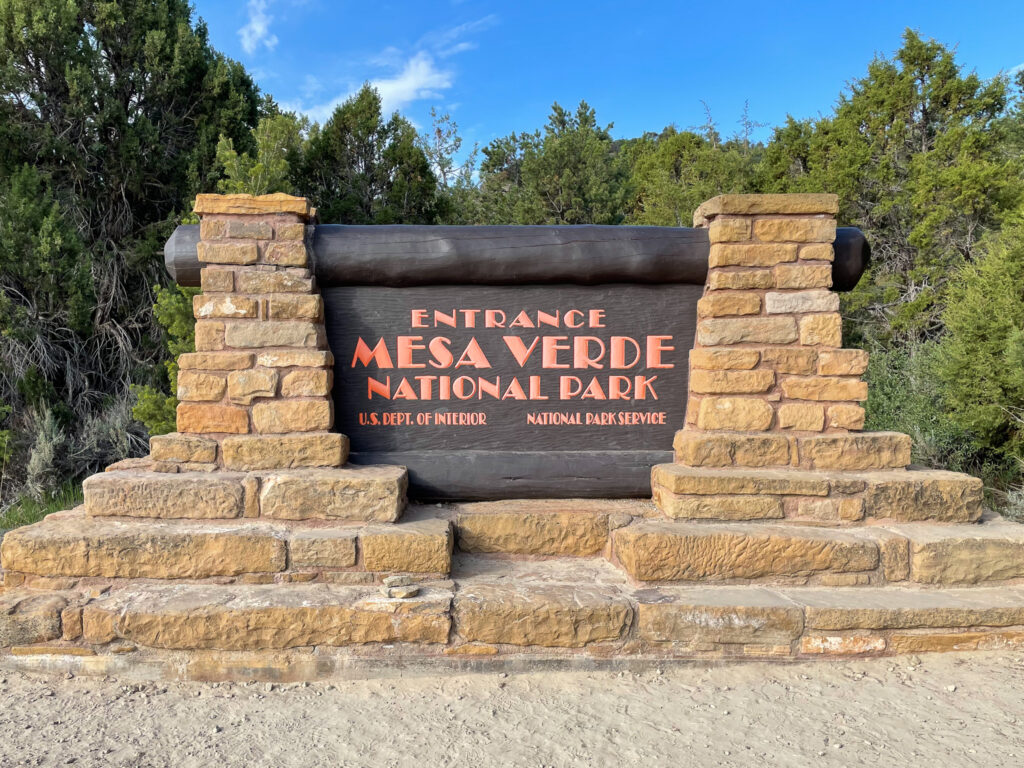Mesa Verde National Park Entrance Sign