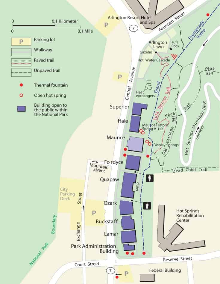 Bathhouse Row Map NPS