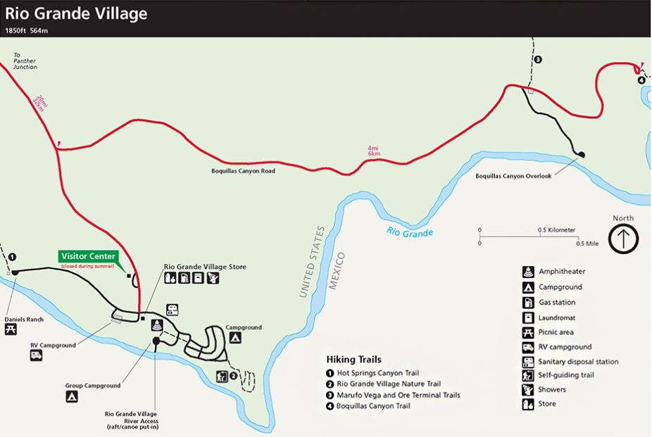 Rio Grande Village Map Big Bend National Park