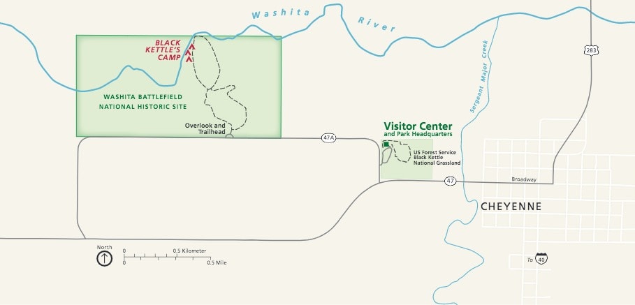Washita Battlefield National Historic Site Map