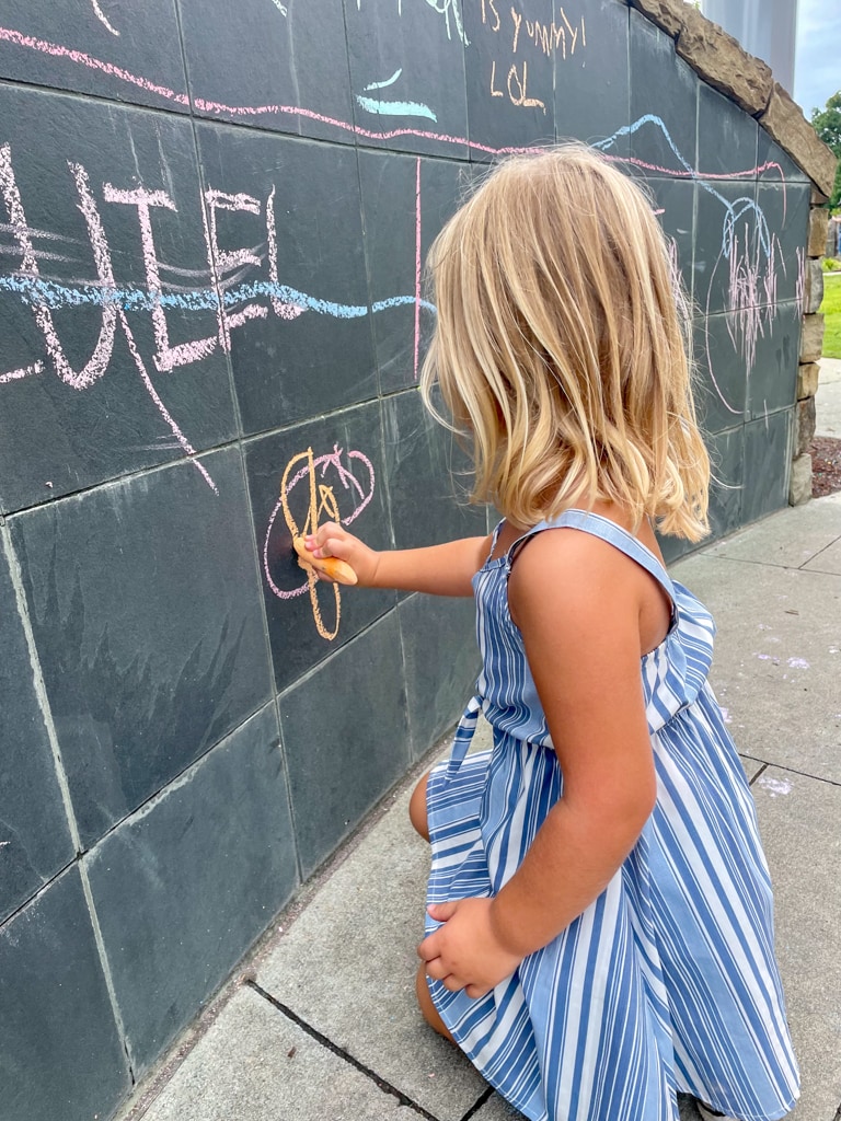 Amazeum Bentonville Outside Chalk Wall