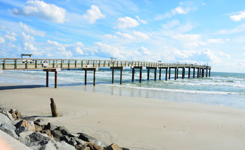 St Augustine Florida Pier with Ocean and Beach