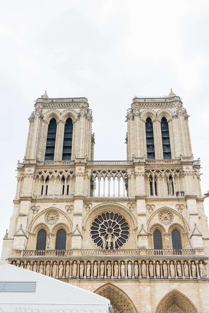 Notre Dame Facade in Paris