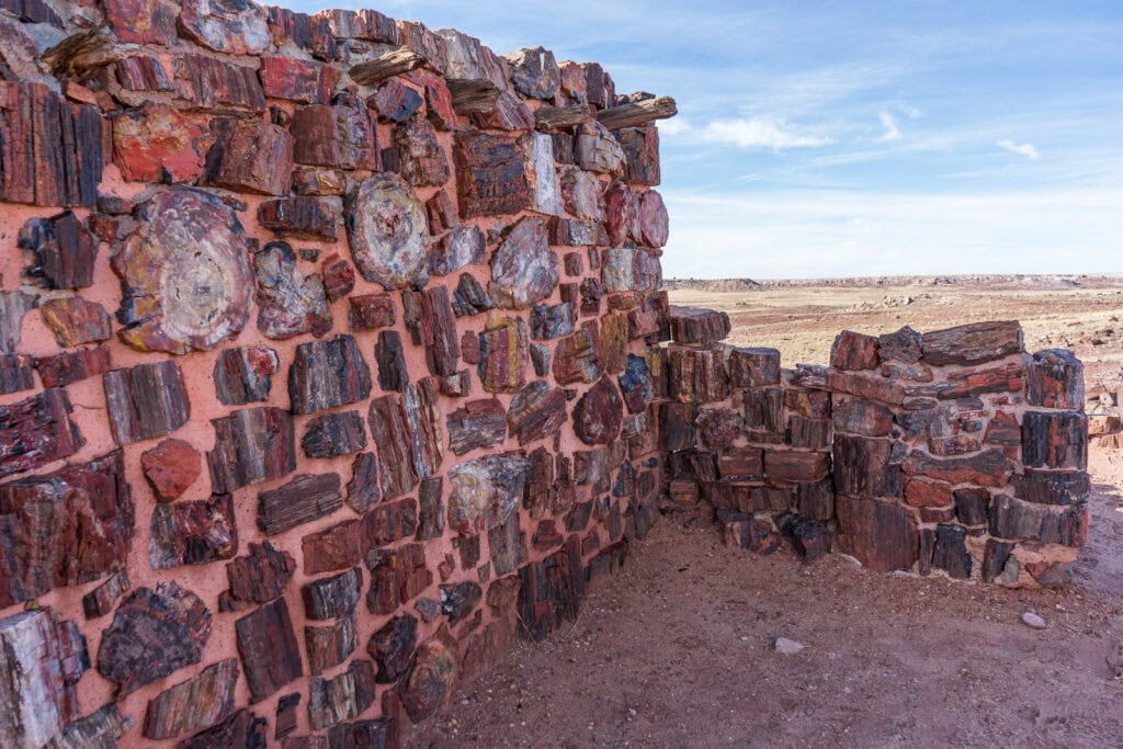 Agate House Built Out of Petrified Logs in Petrified Forest National Park