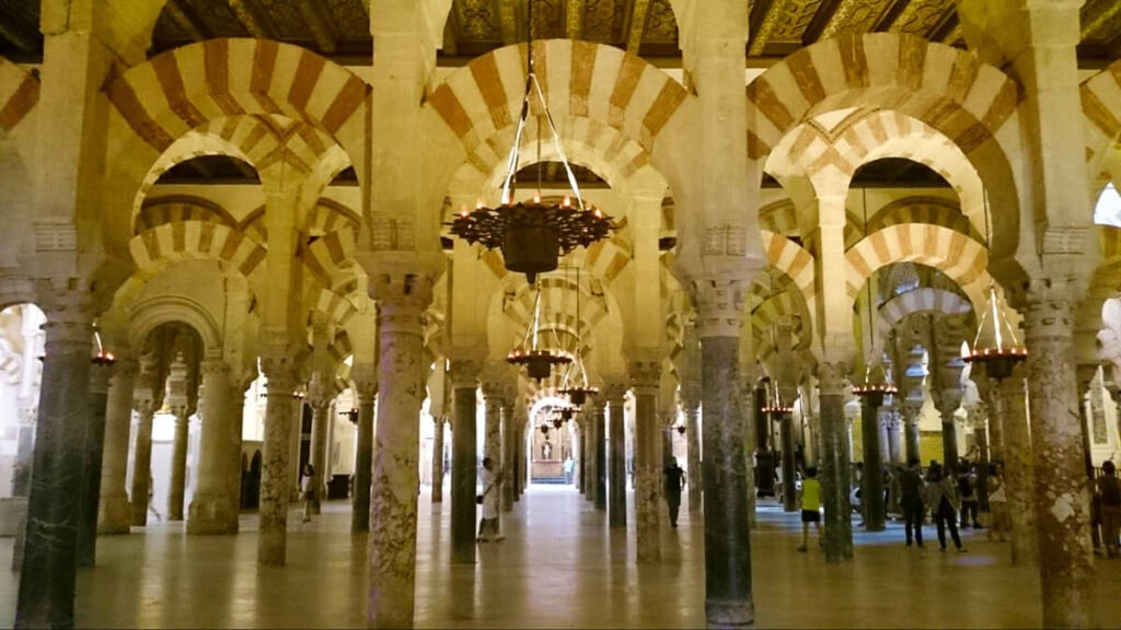 The incredible interior of the Great Mosque of Cordoba.