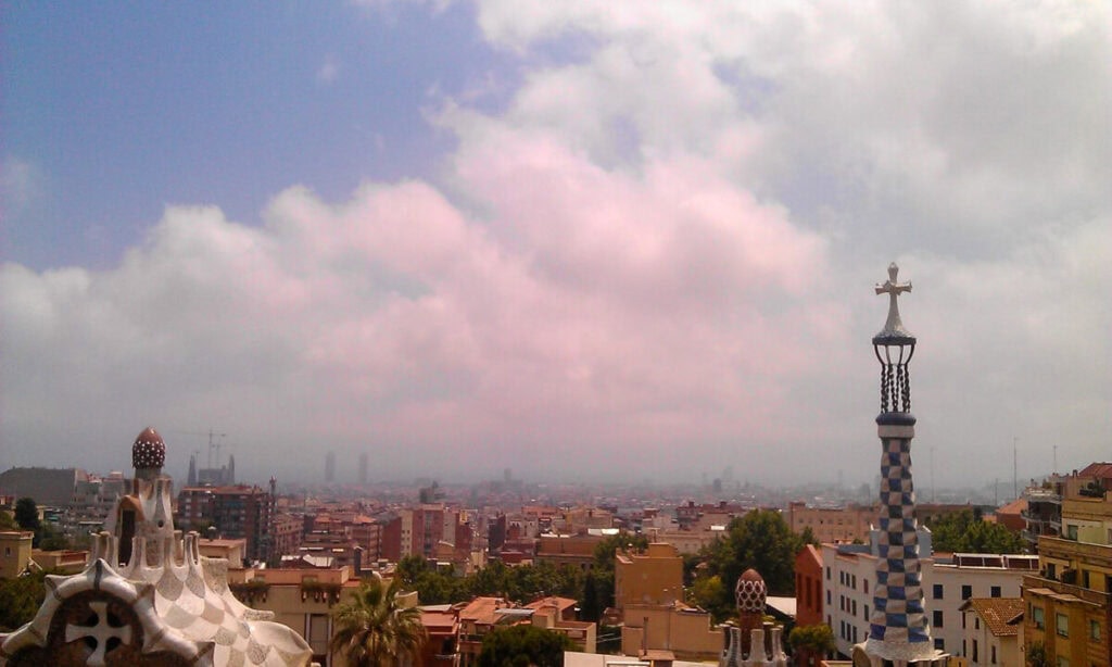 Views of Barcelona from the Gaudi curated Park Güell, One of the best cities to visit in Spain