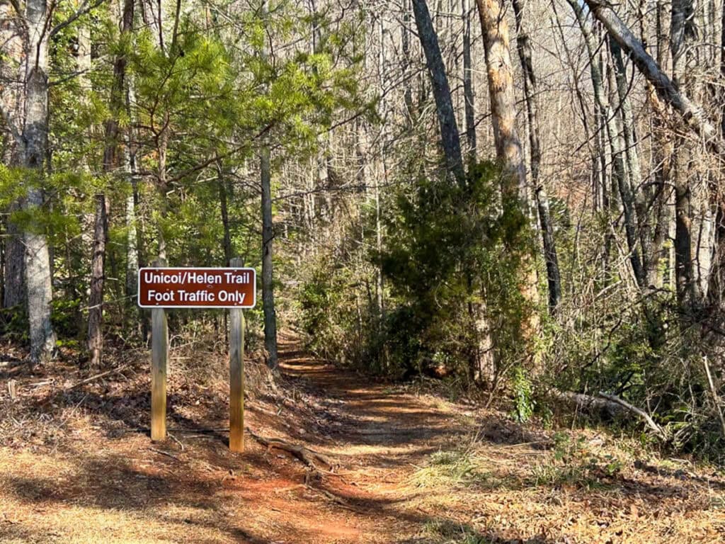 Unicoi/Helen Trailhead at Unicoi State Park in Helen Georgia