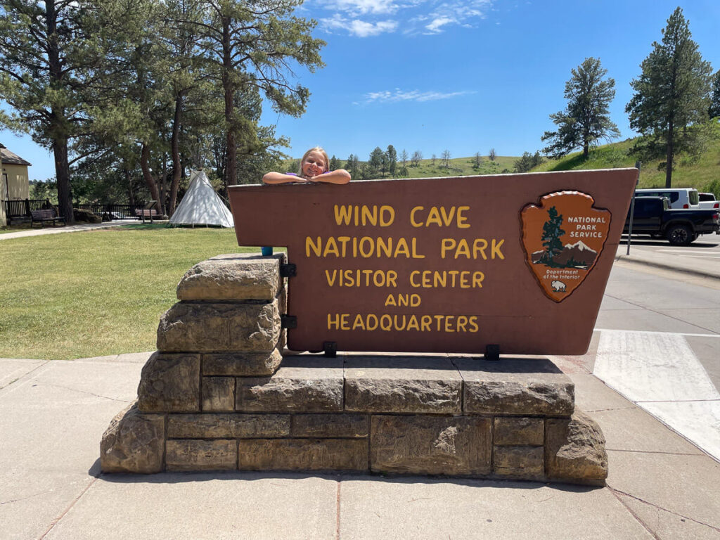 Visitor Center Sign at Wind Cave National Park
